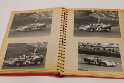 1970's Motor Racing interest, photo album with collection of original black and white photographs, including Sir Jackie Stewart, Emerson Fittipaldi (JPS), Surtees, Marlboro BRM, Mario Andretti (Ferrari), Porsche, etc. To be sold on behalf of the Estate of - 4