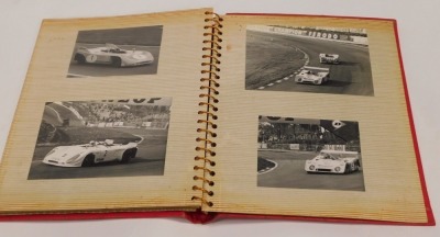 1970's Motor Racing interest, photo album with collection of original black and white photographs, including Sir Jackie Stewart, Emerson Fittipaldi (JPS), Surtees, Marlboro BRM, Mario Andretti (Ferrari), Porsche, etc. To be sold on behalf of the Estate of - 5