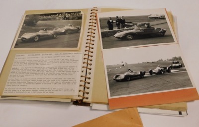 1960's 1172 Formula Motor Racing interest, photo album with numerous black and white photographs, including Jeff Ward, Ron Inglis, Arthur Mallock, images of Brands Hatch, Silverstone, Thruxton, etc. To be sold on behalf of the Estate of the Late Jeffrey ( - 2