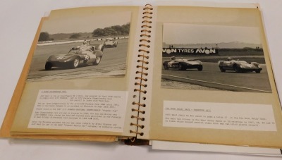 1960's 1172 Formula Motor Racing interest, photo album with numerous black and white photographs, including Jeff Ward, Ron Inglis, Arthur Mallock, images of Brands Hatch, Silverstone, Thruxton, etc. To be sold on behalf of the Estate of the Late Jeffrey ( - 3