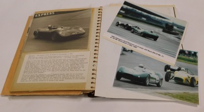 1960's 1172 Formula Motor Racing interest, photo album with numerous black and white photographs, including Jeff Ward, Ron Inglis, Arthur Mallock, images of Brands Hatch, Silverstone, Thruxton, etc. To be sold on behalf of the Estate of the Late Jeffrey ( - 5