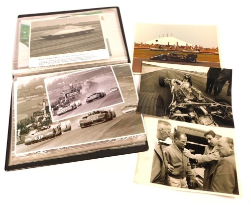 A collection of Motor Racing photography, in album, many original and some reprints, including Sir Stirling Moss, Graham Hill and Nigel Mansell (JPS), etc. To be sold on behalf of the Estate of the Late Jeffrey (Jeff) Ward.