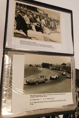 A collection of Motor Racing photography, in album, many original and some reprints, including Sir Stirling Moss, Graham Hill and Nigel Mansell (JPS), etc. To be sold on behalf of the Estate of the Late Jeffrey (Jeff) Ward. - 2