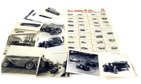 MG interest, a collection of black and white photographs and ephemera. To be sold on behalf of the Estate of the Late Jeffrey (Jeff) Ward.