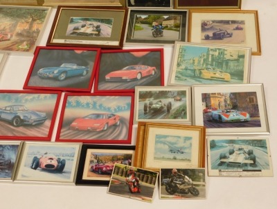 Motor Racing Artwork, coloured prints, etc. (1 box) To be sold on behalf of the Estate of the Late Jeffrey (Jeff) Ward. - 2