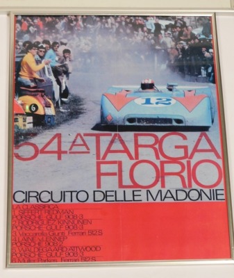 54 A Traga Florio poster, framed, 49cm x 39cm, and a photographic print. (2) To be sold on behalf of the Estate of the Late Jeffrey (Jeff) Ward. - 2