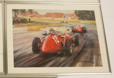 Michael Turner. Five coloured motor racing prints, all framed. To be sold on behalf of the Estate of the Late Jeffrey (Jeff) Ward. - 4