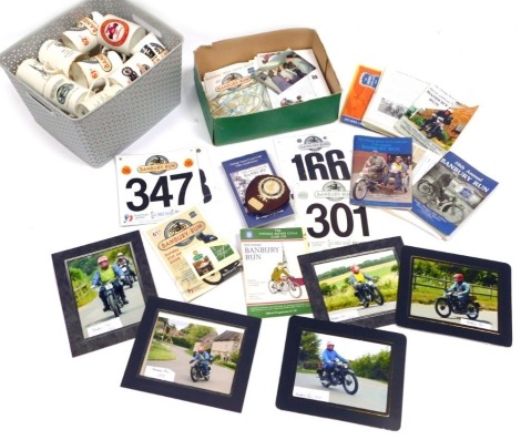 The Banbury Run, motorcycle interest, mugs, magazines and programmes, etc. To be sold on behalf of the Estate of the Late Jeffrey (Jeff) Ward.