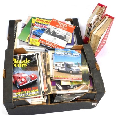 Various Motor Racing magazines and publications, sundry motorway interest. (2 boxes) To be sold on behalf of the Estate of the Late Jeffrey (Jeff) Ward.