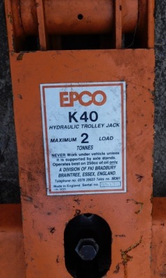 A Epco K40 2 ton car jack. - 2