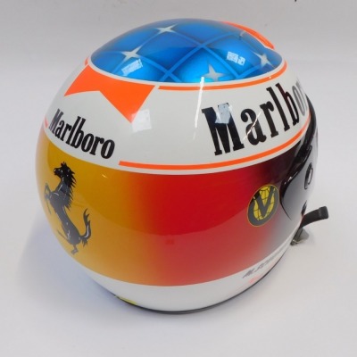 A Shoei 59cm motorcycle helmet, model TXR, with Michael Schumacher Marlboro advertising. - 3