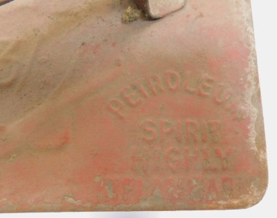 A Shell-Mex petrol can, in red, 23cm - 3