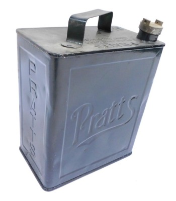 A Pratts petrol can, in black.