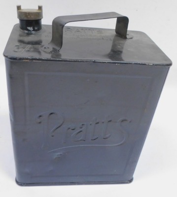 A Pratts petrol can, in black. - 2