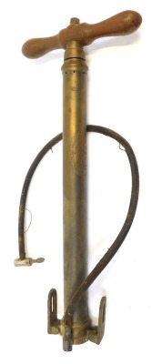 A Dunlop double action pump, with badge, 53cm high.