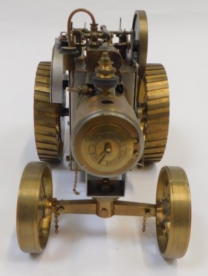 A steam traction engine model, the wheels stamped DPM Engineers, Birmingham, England, 14cm high, 29cm wide. - 4