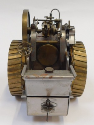 A steam traction engine model, the wheels stamped DPM Engineers, Birmingham, England, 14cm high, 29cm wide. - 5