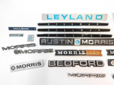 A group of Bedford Leyland and Morris car badges, British Leyland, Bedford circular discs, etc. (1 box) - 2