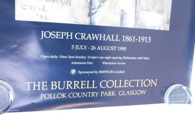 Joseph Crawhill. The Burrell Collection 1990 Exhibition poster, 76cm x 51cm. - 3