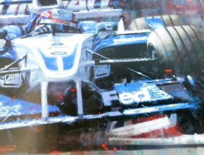 After Juan Carlos Ferrigno. Juan Pablo Montoya, BMW Williams F1 Team 2002, limited edition print 423/500, 58cm x 70cm.