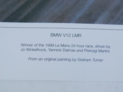 After Graham Turner. BMW V12 LR, limited edition 106/250, 43cm x 52cm. - 2