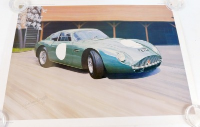 After Graham Bosworth. Aston Martin, limited edition print, 1996, 47cm x 63cm.