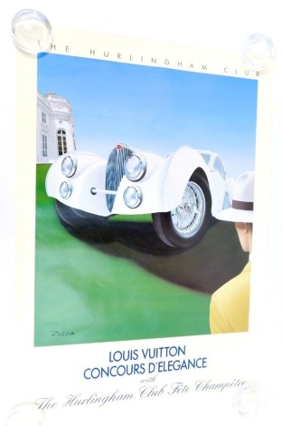 Razzia. The Hurlingham Club Louis Vuitton Bugatti poster, 73cm x 51cm.