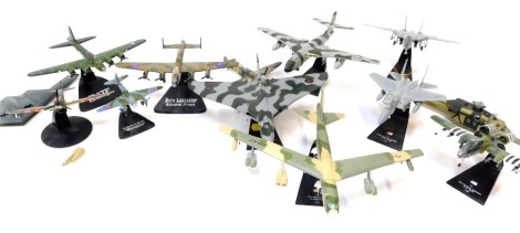 Atlas Editions diecast planes, including Avro Lancaster Admiral Prune, B17F Memphis Bell, 2008 Avro Vulcan, 2004 Northrop Grumman B2A Spirit, etc. (1 tray)