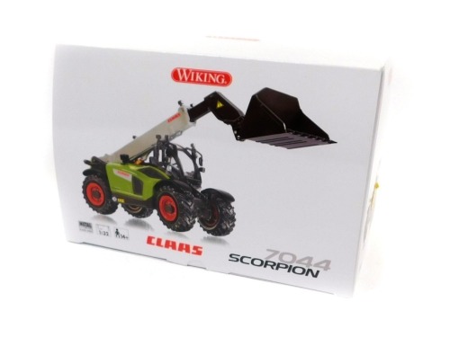 A Wiking metal and plastic diecast 1:32 scale Claas 7044 Scorpion teleporter, boxed.