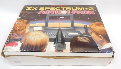 A Sinclair ZX Spectrum +2 Action Pack, including ZX Spectrum +2 light gun, instruction manuals, user guides, boxed. - 2