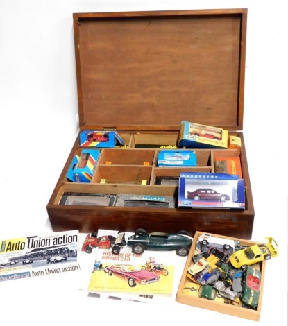 Boxed and unboxed diecast vehicles, including a Corgi Toys Lotus Elan S2, Seledo Lamborghini P400 Miura, Matchbox K24 King Size Lamborghini Miura, Matchbox MB74 Toyate RM2, Seledo Alpine A442, Corgi Whizzwheels TS9B Team Surtees in Italian finish, etc. (a