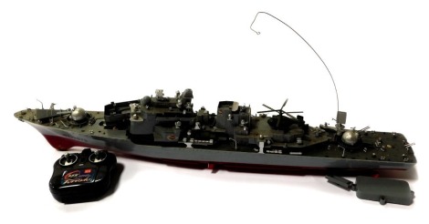 A remote controlled destroyer, boxed. (AF)