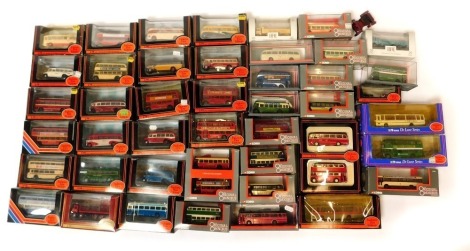 Gilbow and Corgi diecast buses, to include Plaxton Coach Abbott, The Original Omnibus Company, Leyland Leopard Birmingham MIdland Omnibus Co Ltd, Bristol K6A 1920s Omnibus, etc. (2 boxes)