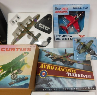 Atlas Editions Models and other diecast planes, including a Rado AR234C Blitz Germany, Avro Lancaster Admiral Prune, Boeing 314 Pan-am, Red Arrows, etc. (a quantity) - 5