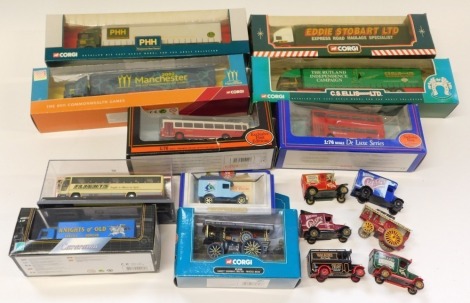 An Exclusive First Editions Corgi and other diecast vehicles, comprising Bristol Rail Trent, Deluxe Series, unboxed models, Eddie Stobart truck, etc. (1 tray)