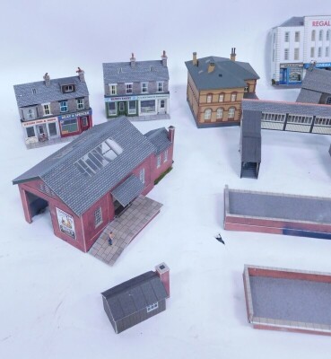 A group of cardboard cut out railway buildings. (1 box) - 2