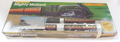 A Hornby Mighty Mallard electric train set, boxed.