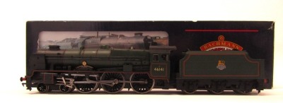 A Bachmann Branch Line OO gauge rebuilt Scot Class locomotive The North Staffordshire Regiment, 4-6-0, 46141, BR green early emblem, 31-228.