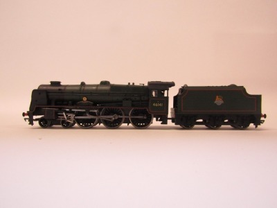 A Bachmann Branch Line OO gauge rebuilt Scot Class locomotive The North Staffordshire Regiment, 4-6-0, 46141, BR green early emblem, 31-228. - 2