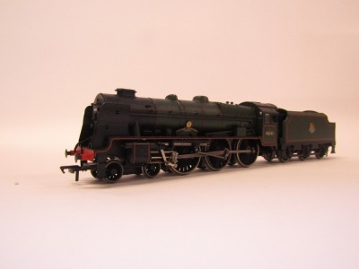 A Bachmann Branch Line OO gauge rebuilt Scot Class locomotive The North Staffordshire Regiment, 4-6-0, 46141, BR green early emblem, 31-228. - 5