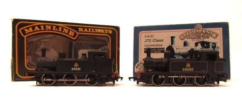 A Mainline Railways 0-6-0 TJ72 Class locomotive, and a Bachmann Branch Line OO gauge 0-6-0 TJ72 Class locomotive. (2)