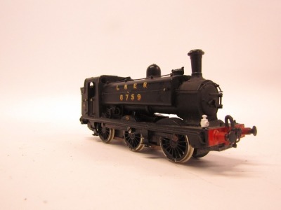 A white metal kit built OO gauge class J52 locomotive, 0-6-0ST, 8759, LNER black. - 3