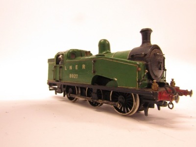 A white metal kit built class J50 locomotive, 0-6-0T, 8927, LNER green. - 3