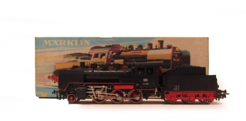 A Marklin HO gauge German Federal Rail Road class 24 locomotive, 2-6-0.