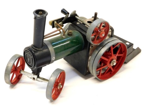 A Mamod TE1 steam engine, unboxed.