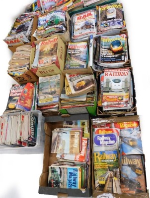 A large quantity of Railway Magazine, Railway Modeler, Modern Railways, and other magazines. (a large quantity)