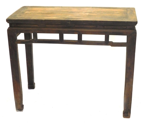 A Chinese side table, 84cm high, 103cm wide, 51cm deep.