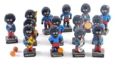 A collection of Robertson's jam figures, to include musicians, footballers, etc.