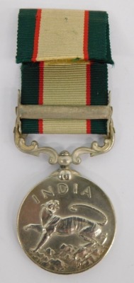 A George VI India medal, marked 14008 SEPOY MAKHMAD NUP 2-14 PUNJAB R, the ribbon with North West Frontiers 1936-37 clasp. - 2