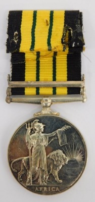 An Elizabeth II Africa medal, marked V P R KAMOTHO S O MIANO, the ribbon with Kenya clasp. - 2